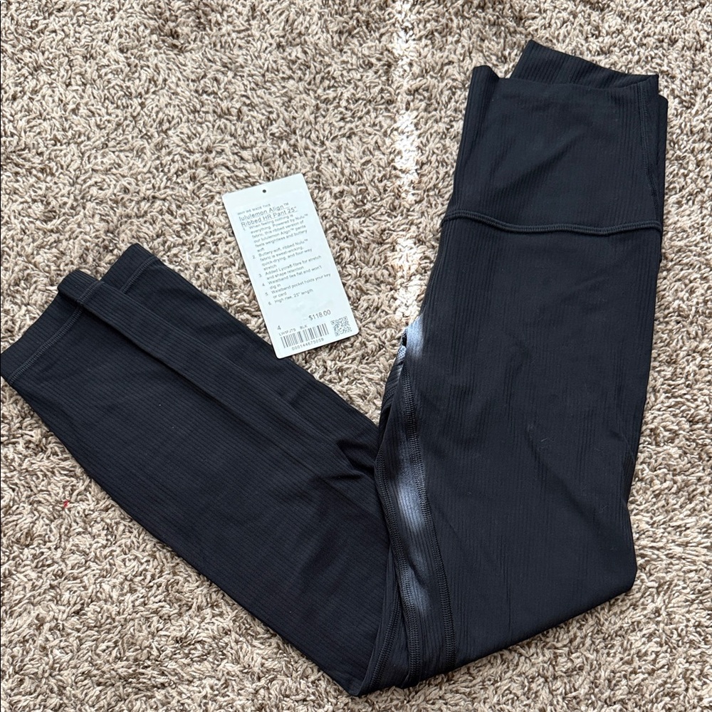 Lululemon Black Align Ribbed High-Rise Pants